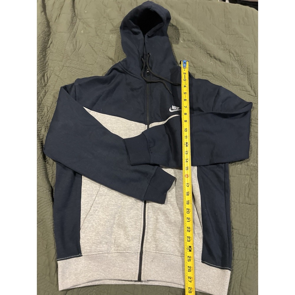 Nike Full Zip‎ Hoodie Men's Xl Blue And Gray Red Tag